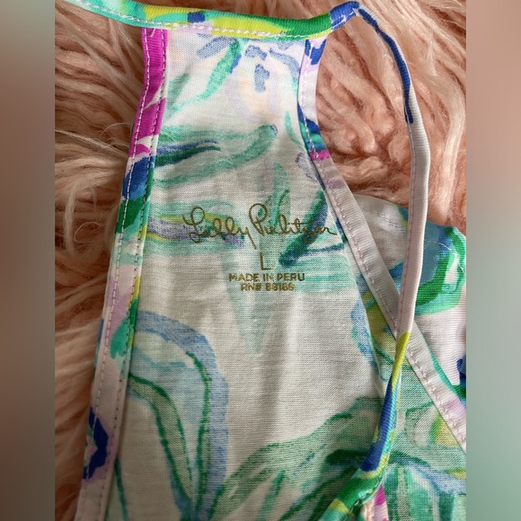 EUC- Lilly Pulitzer Billie Ruffle Amethyst Tint Mermaid Sleeveless Dress - Picture 6 of 6